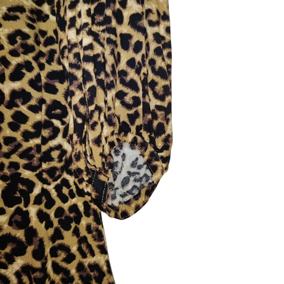 Idyllwind Miranda Lambert Leopard Animal Print Long Sleeve Lace Up Mini Dress - Picture 5 of 16